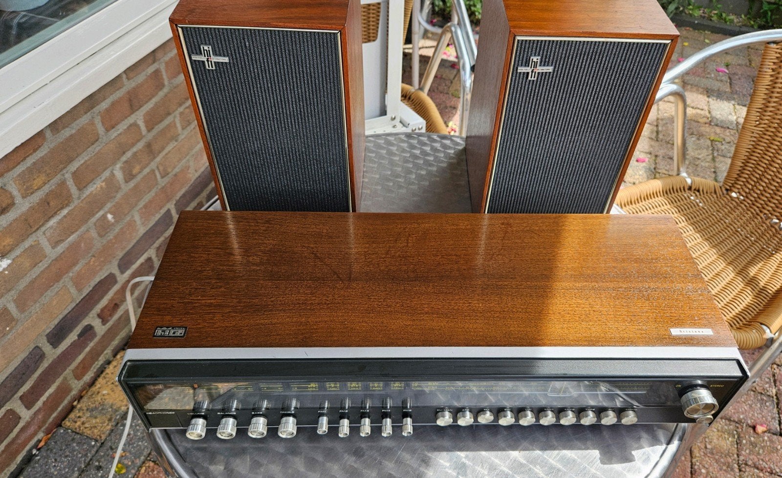 Vintage ARISTONA Radio met Speakers - Goede Staat, Ophalen of Verzenden, Zo goed als nieuw, Radio