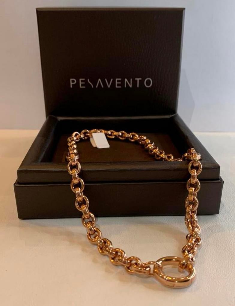 Pesavent jasseron collier roségoud verguld, ., Pesavento, Nieuw, Ophalen of Verzenden