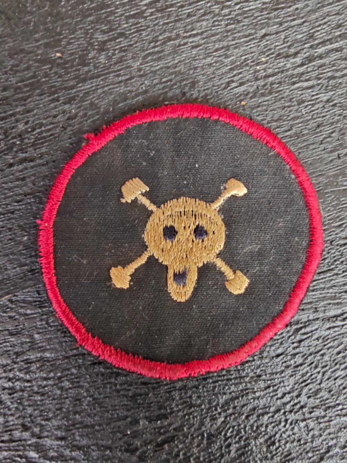 US Army Flash Special Forces SKULL & CROSSED BONES Beret Pat, Ophalen of Verzenden, Landmacht, Amerika, Embleem of Badge