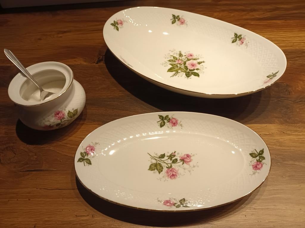 Elegant Servies met Roosmotief, Antiek en Kunst, Ophalen of Verzenden