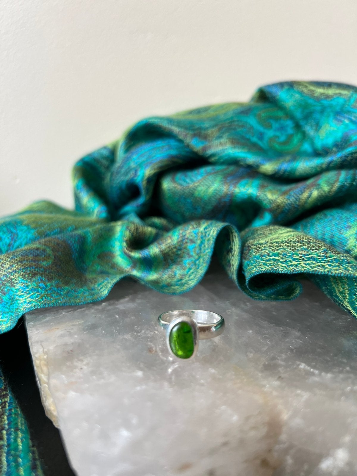 Diopsiet chroomdiopsiet geluk vreugde voorspoed intuïtie, Sieraden, Tassen en Uiterlijk, Ringen, Nieuw, Ophalen of Verzenden, 17 tot 18