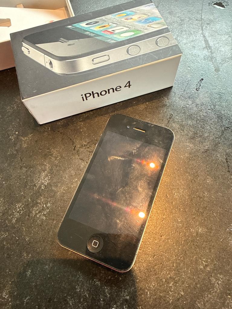 Apple iPhone 4 - Zwart - Met doos, Telecommunicatie, Mobiele telefoons | Apple iPhone, Niet werkend, Zonder abonnement, iPhone 4