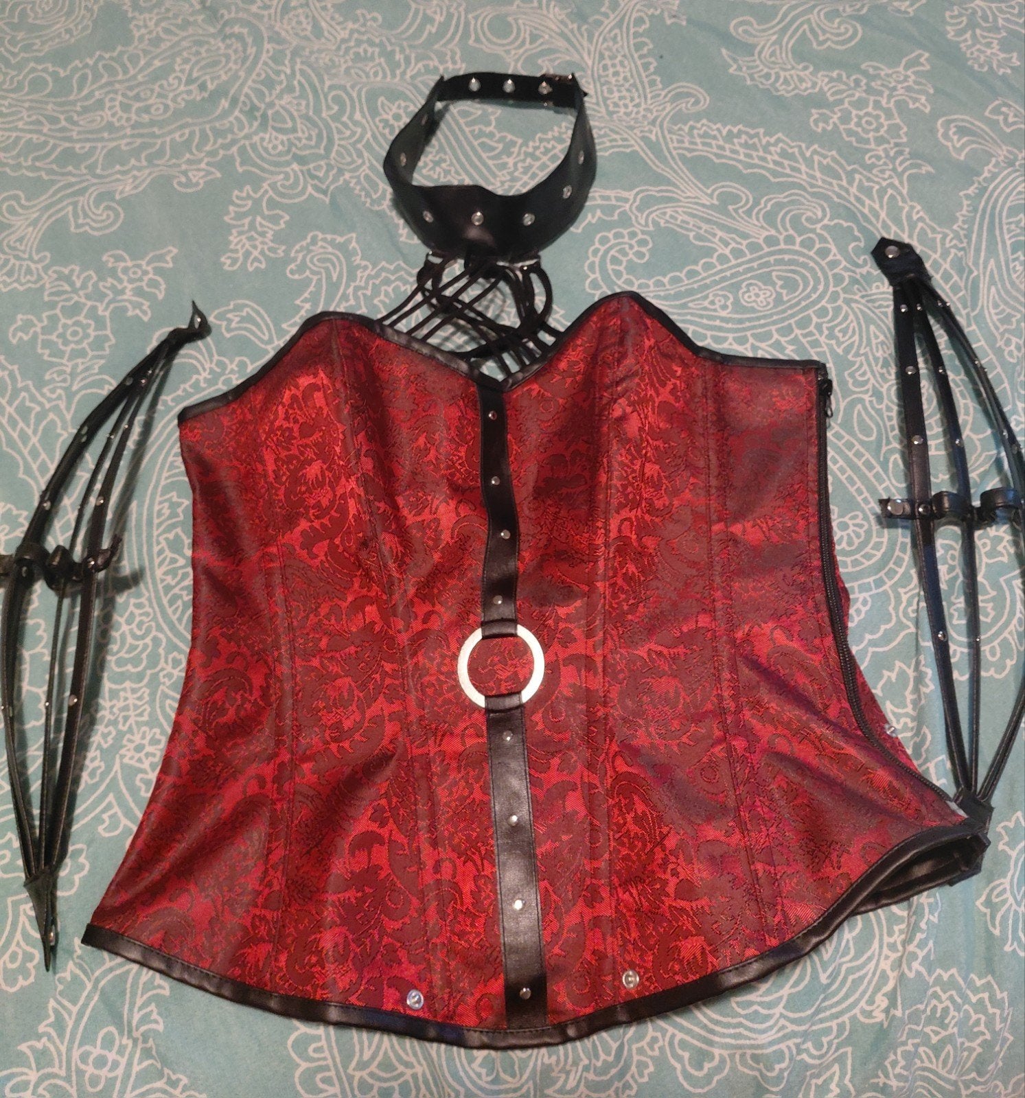 Sexy Rood Zwart Corset Maat L, Ophalen of Verzenden, Rood, Body of Korset