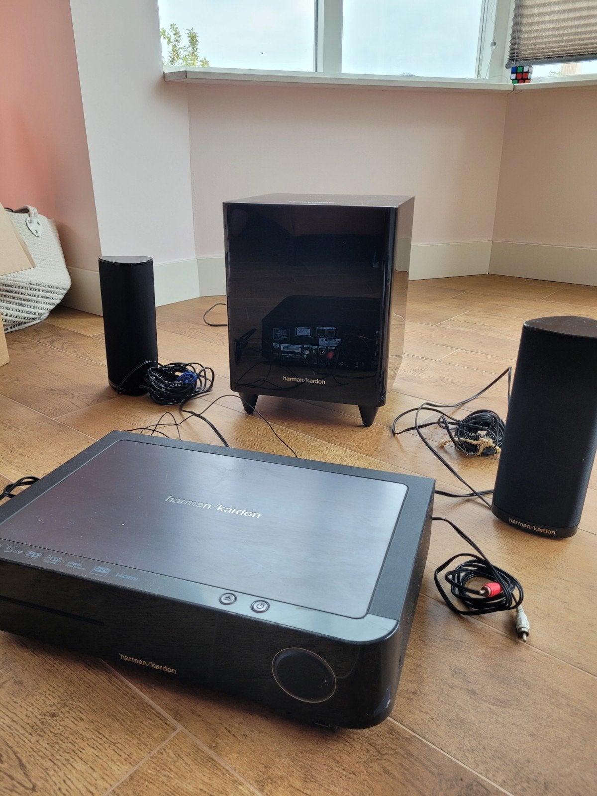 Harman/Kardon BDS 2 Blu-ray speler met 2.1 speakerset, Gebruikt, 2.1-systeem, Blu-ray-speler, Ophalen