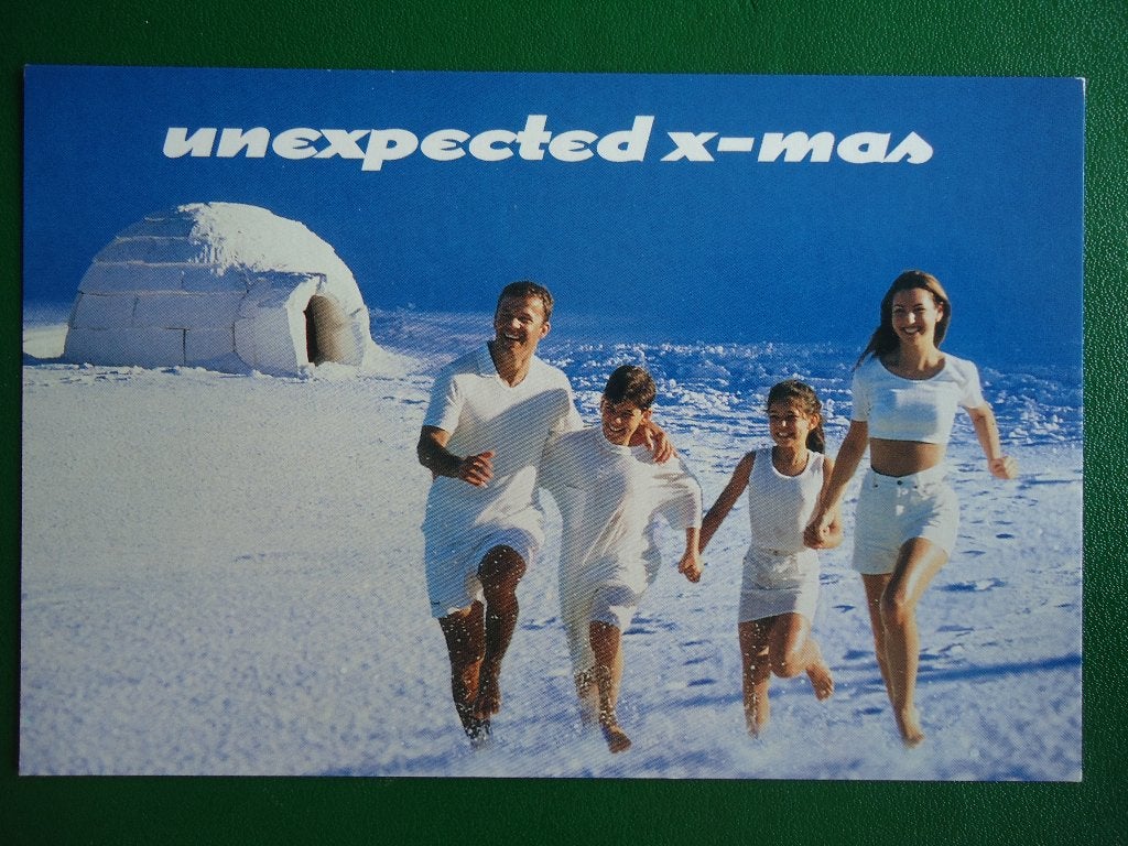 (1956) Kinderkaart: Samen rennen in de sneeuw, Verzenden, 1980 tot heden, Ongelopen, Kinderen