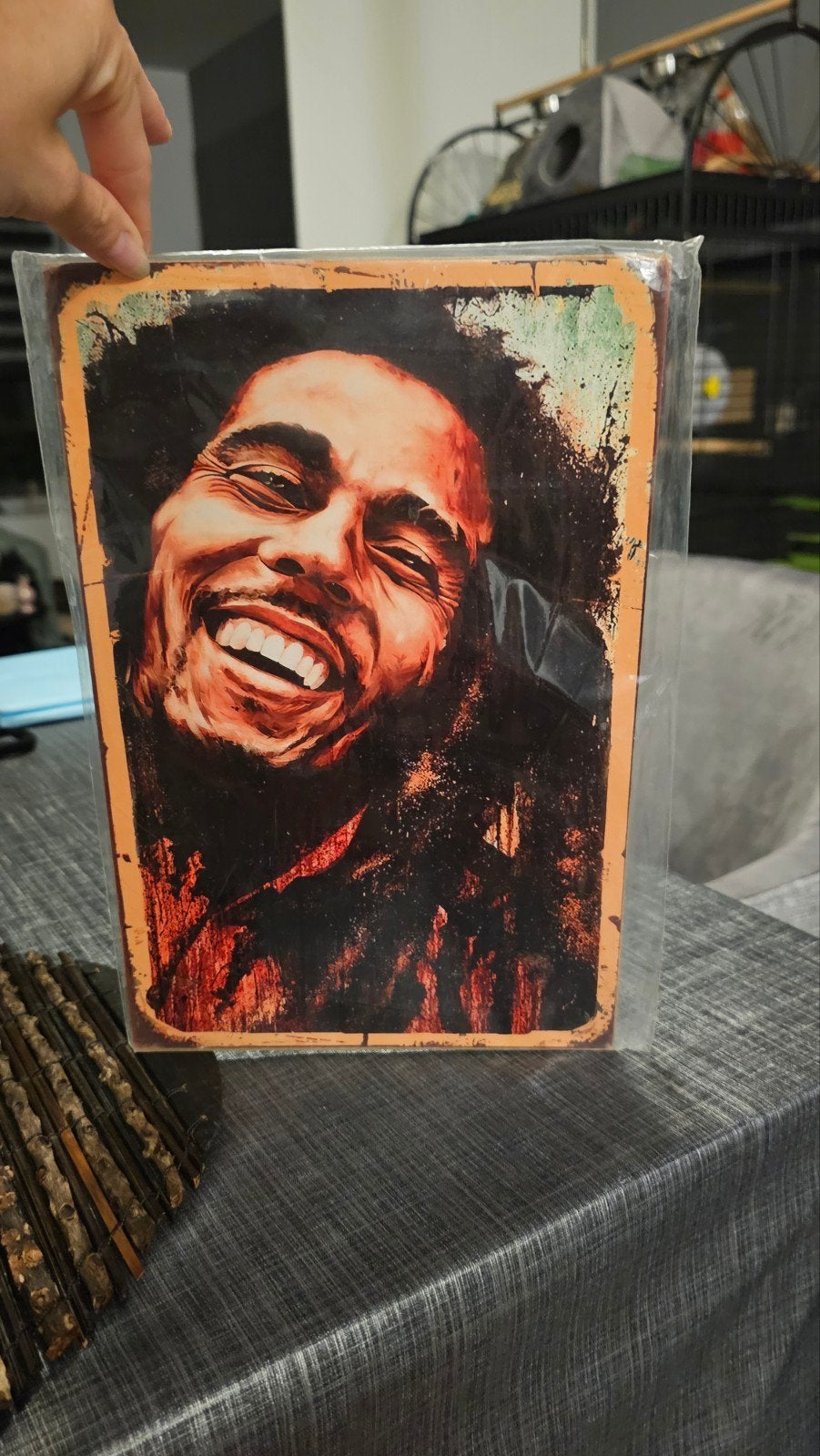 Bob Marley Metaal plaatje, Minder dan 50 cm, Overige typen, Nieuw, Ophalen of Verzenden