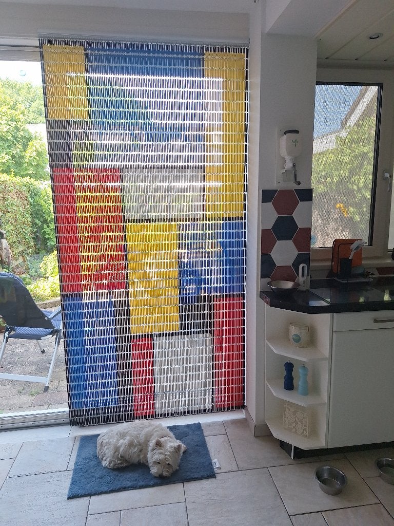 Vliegengordijn, Ophalen, Meerkleurig, Kunststof, Zo goed als nieuw