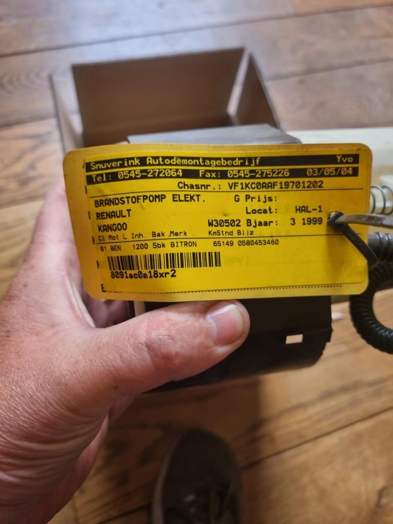 Brandstofpomp Elektrisch Renault Kangoo 1.2 1999, Ophalen of Verzenden