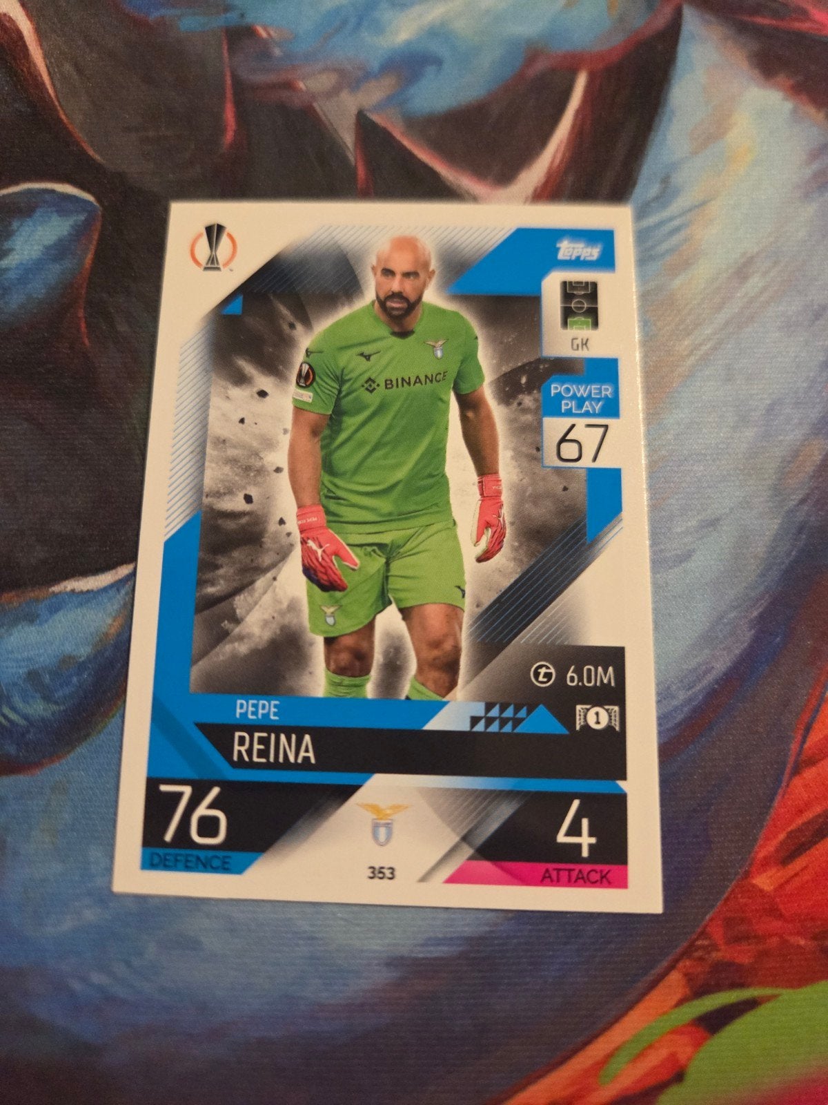 Pepe Reina Topps Match Attax Spelerskaart SS Lazio, Verzamelen, Sportartikelen en Voetbal, Ophalen of Verzenden