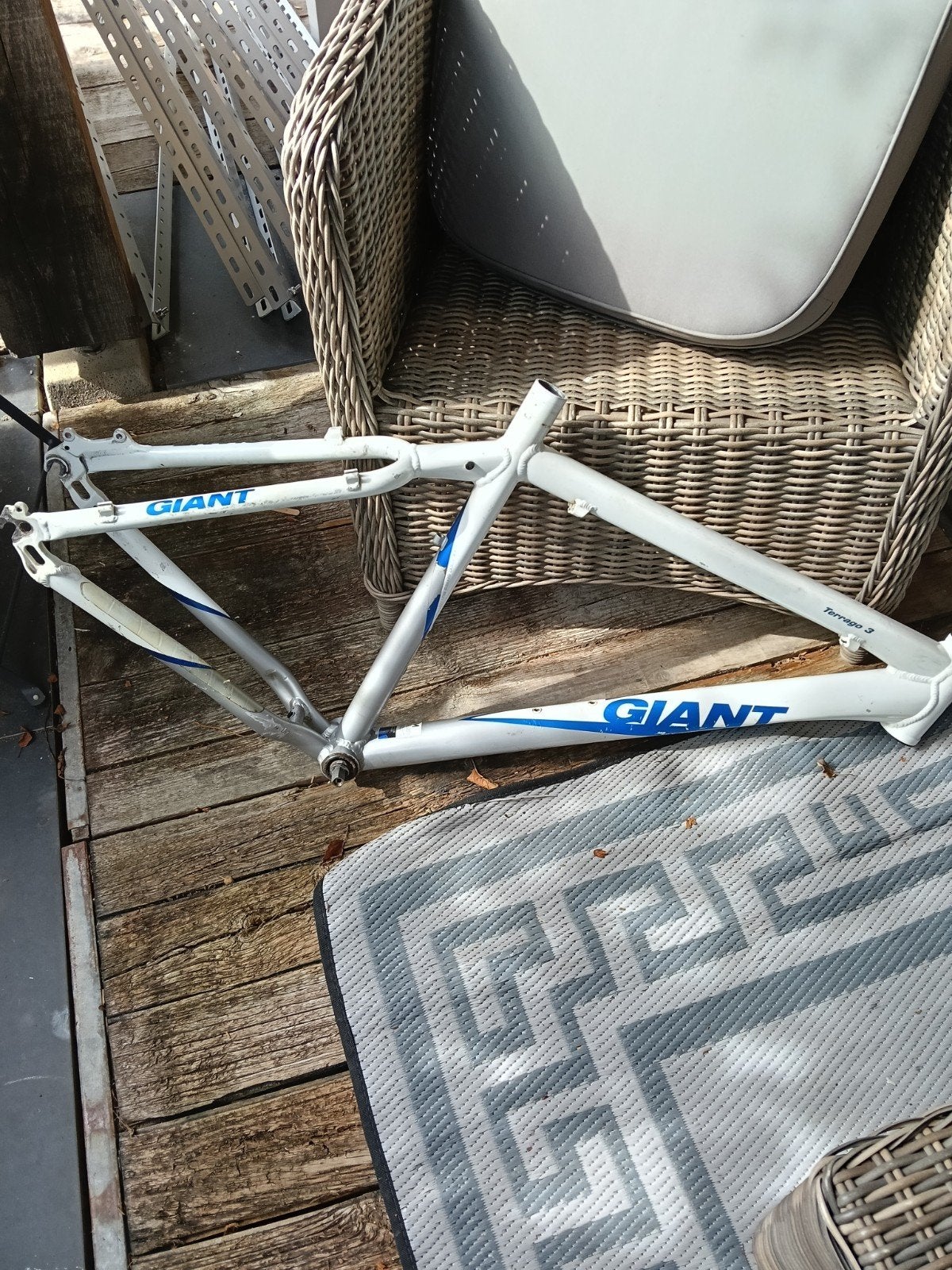 Giant Terrago 3 MTB frame Maat M kleur wit, Frame, Gebruikt, Mountainbike, Giant