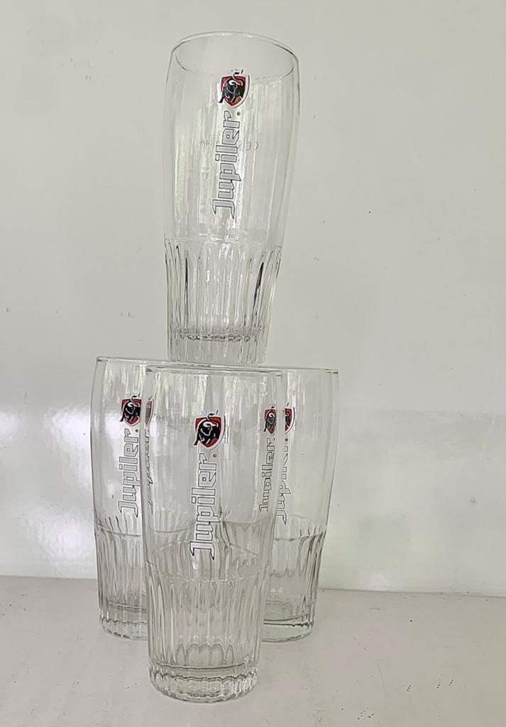 4 Jupiler bierglazen - 25 cl, Verzamelen, Biermerken, Ophalen of Verzenden, Nieuw, Glas of Glazen, Jupiler