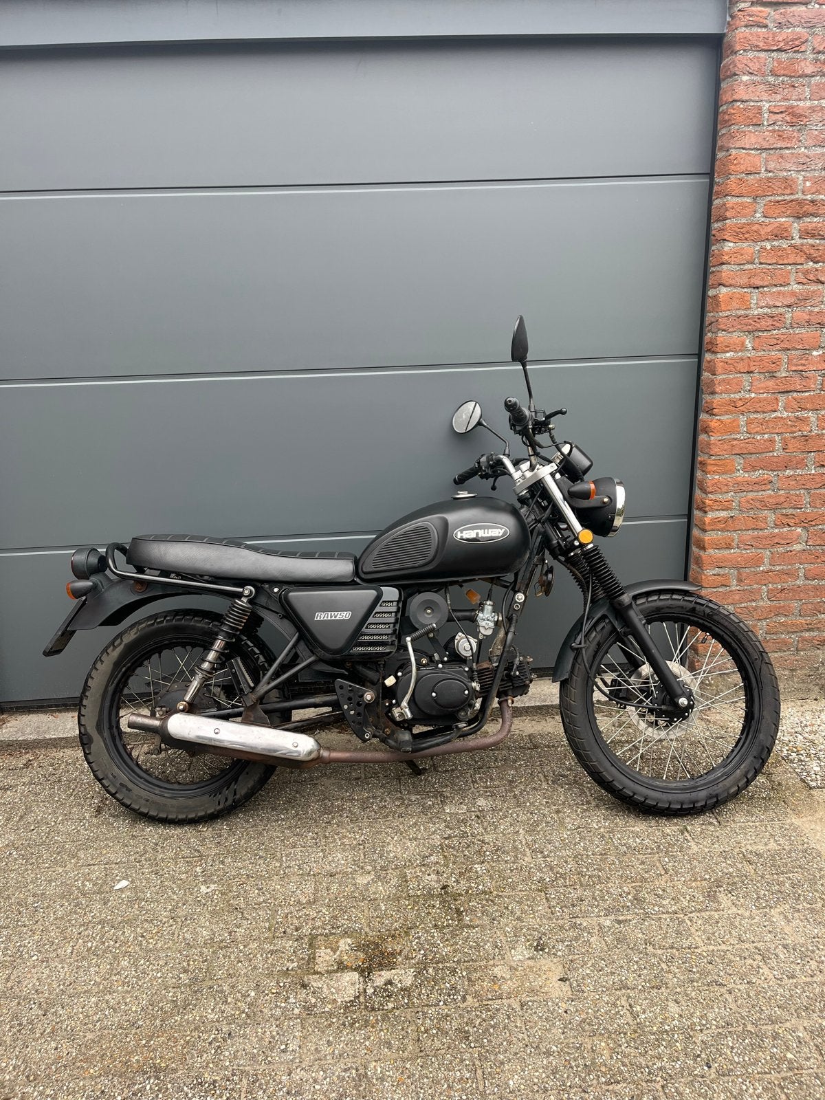 Hanway Raw 50 Schakelbrommer - Caferacer, Fietsen en Brommers, Ophalen, Gebruikt, Maximaal 45 km/u, 4 versnellingen