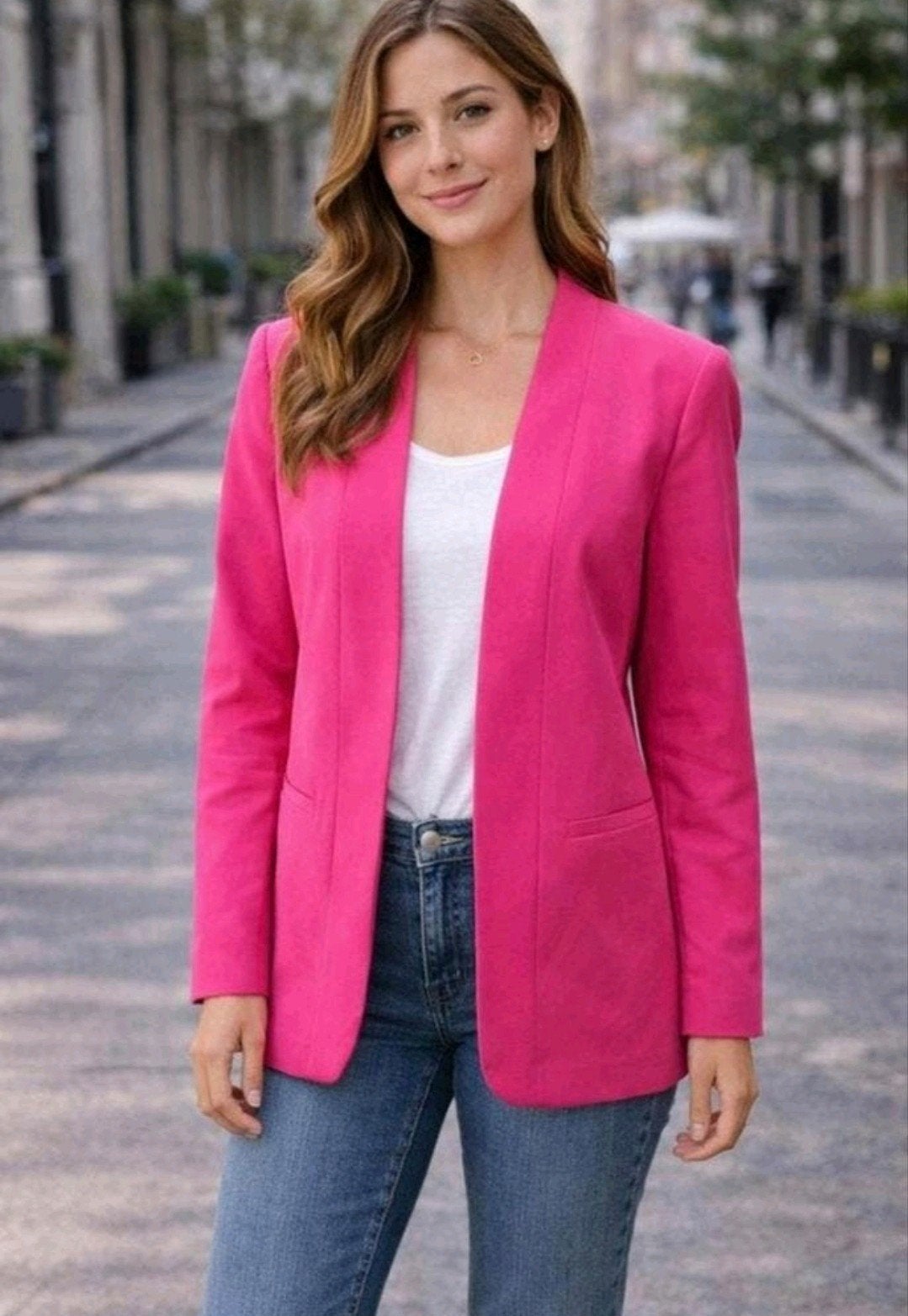 PIECES felroze/fuchsia blazer - Maat S, PIECES, Nieuw, Ophalen of Verzenden, Jasje