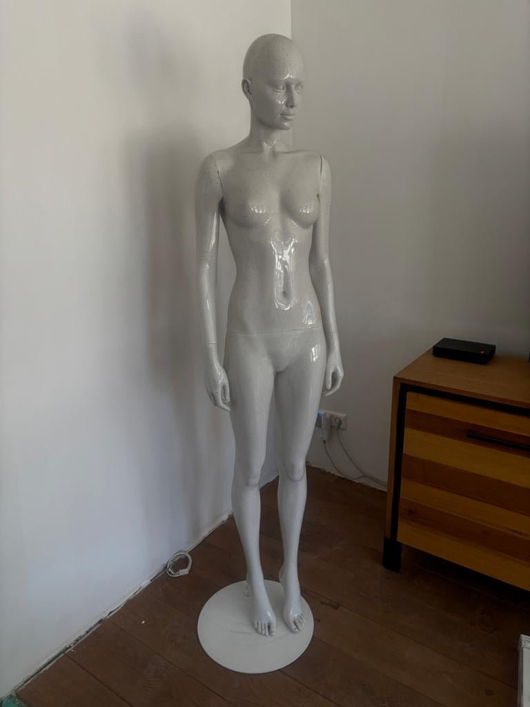 Paspop dame (wit met spikkels), Hobby en Vrije tijd, Naaien en Fournituren, Gebruikt, Paspop, Ophalen
