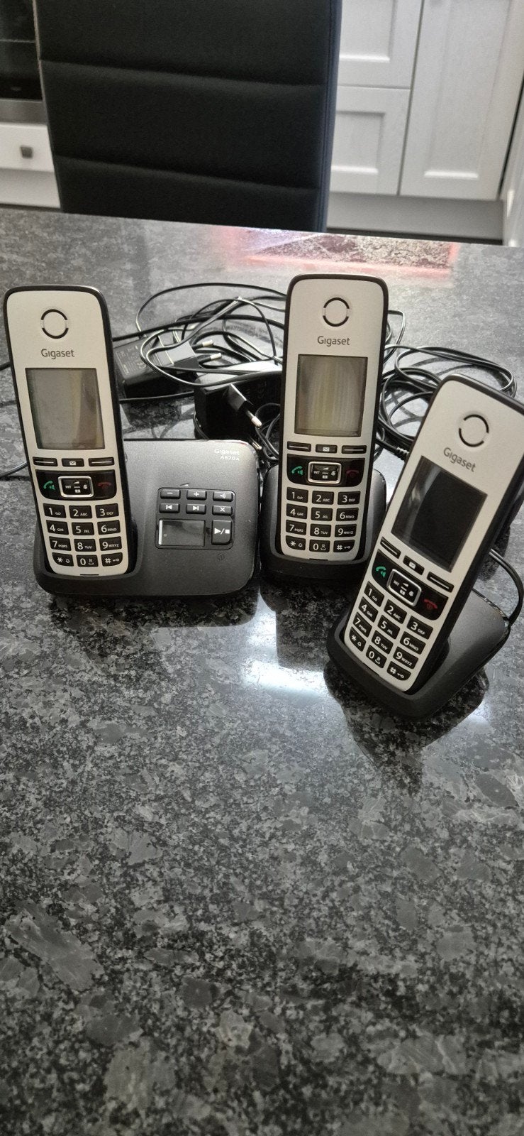 telefoonset  3 handsets, Ophalen, Gebruikt, 3 handsets