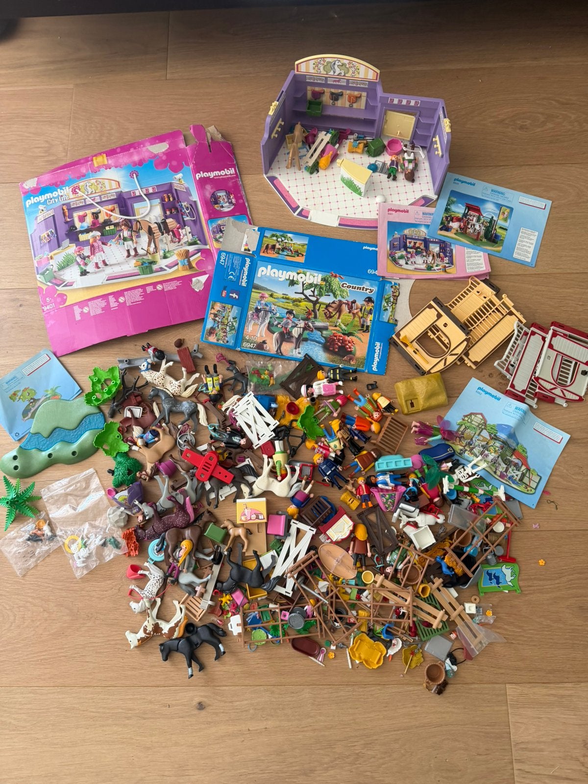 Grote partij playmobil, Losse onderdelen, Overige typen, Ophalen of Verzenden, Zo goed als nieuw