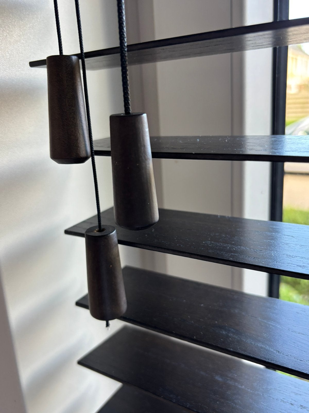 9x Luxe Houten Jaloezieën 50mm - Donker Walnoot (Ook los!), Huis en Inrichting, Ophalen, Overige merken, Bruin, Hout