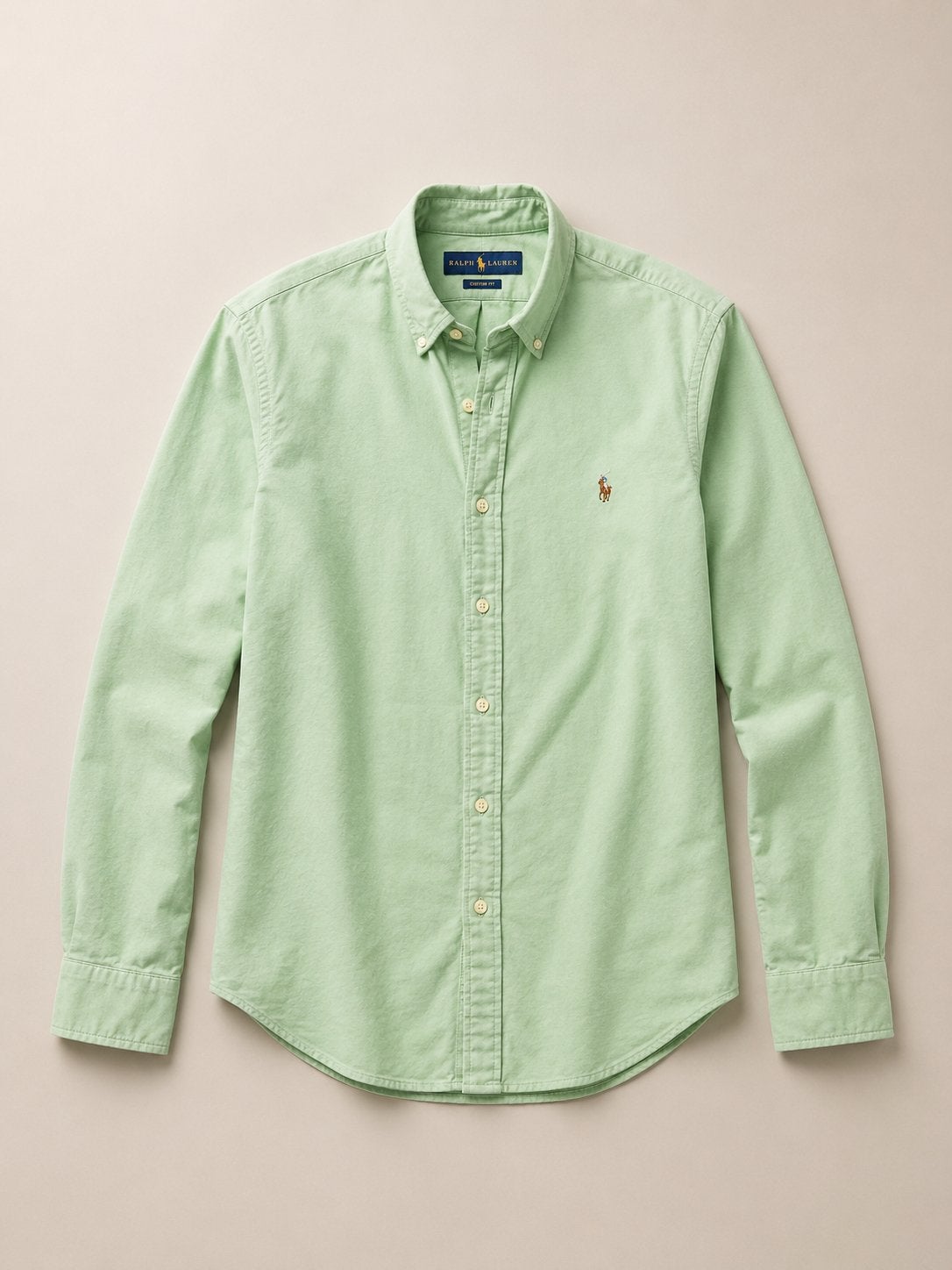 Ralph Lauren Slim Fit overhemd - Maat M, Kleding | Heren, Overhemden, Ophalen of Verzenden, Zo goed als nieuw, Groen, Halswijdte 39/40 (M)