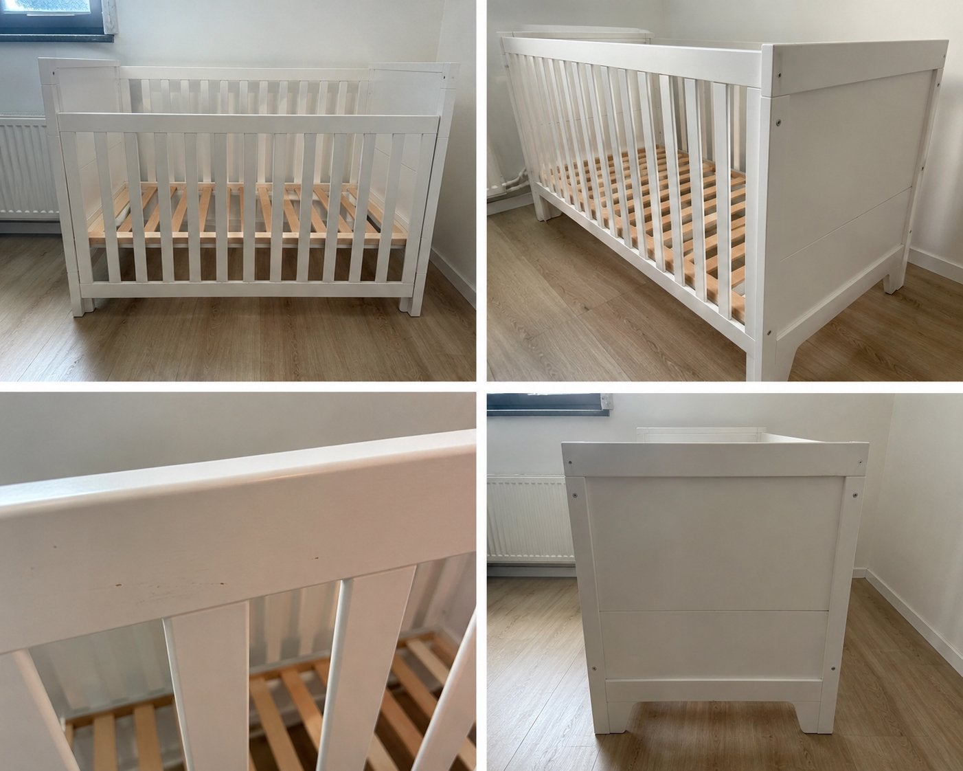 Wit ledikant 60x120 - Stevig en veilig, Kinderen en Baby's, Ophalen, Gebruikt, Ledikant