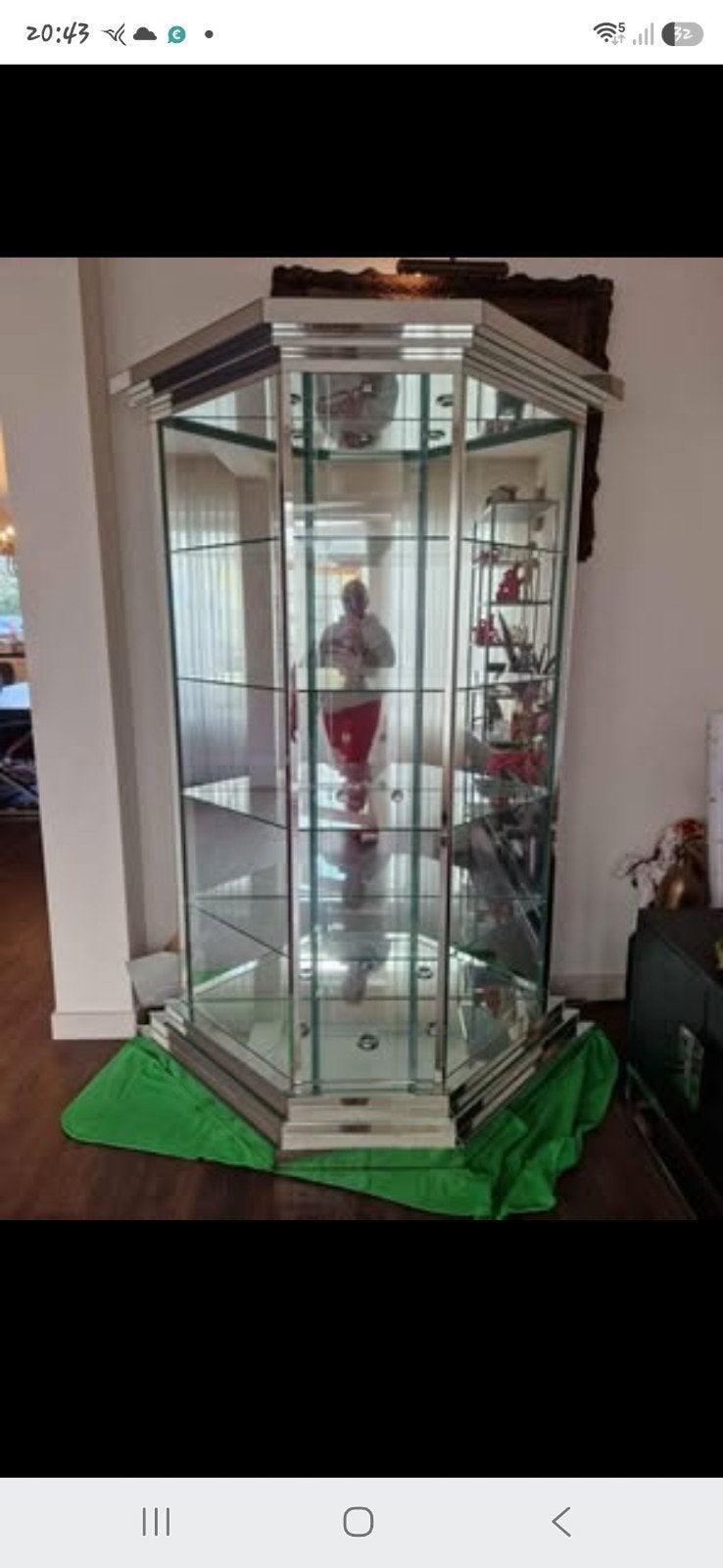 mooi massieve vitrine kast, Ophalen, Gebruikt, 200 cm of meer, 150 tot 200 cm