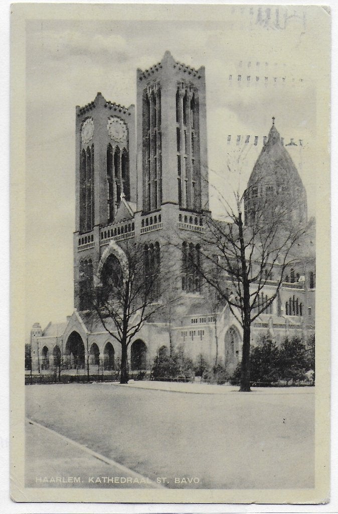 Haarlem ST Bavo Oude gelopen Ansichtkaart ( B3594 ), Ophalen of Verzenden, 1940 tot 1960, Gelopen, Noord-Holland
