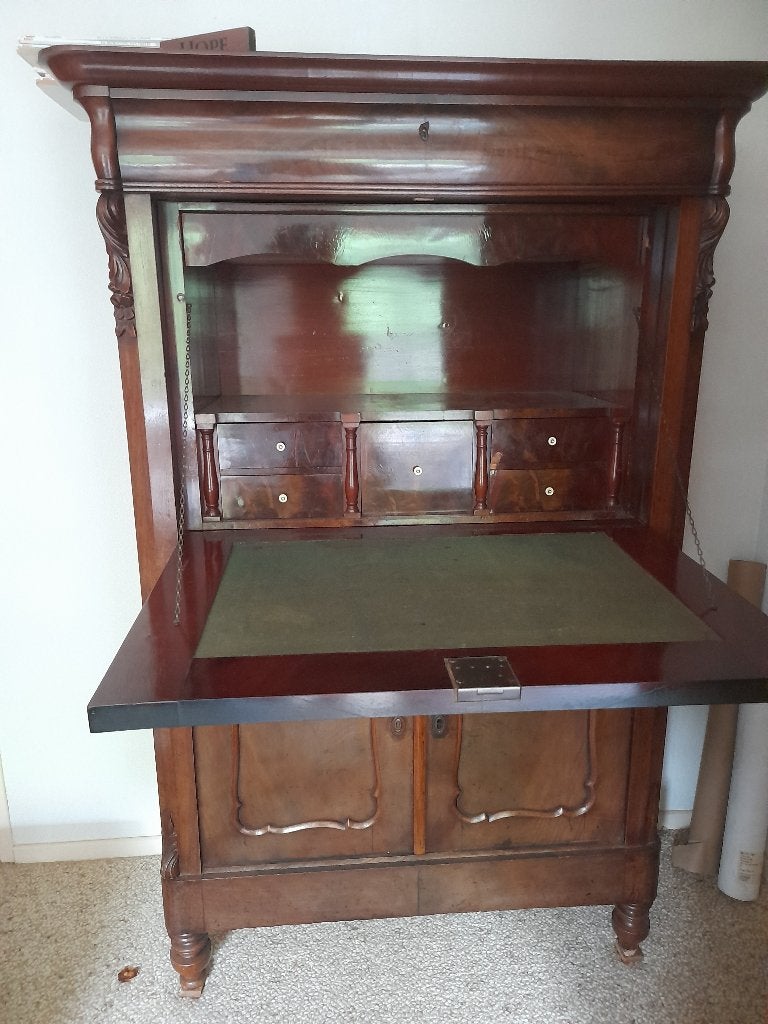 Antieke Biedermeier secretaire, Huis en Inrichting, Kasten | Secretaires, Ophalen, Gebruikt, Antiek
