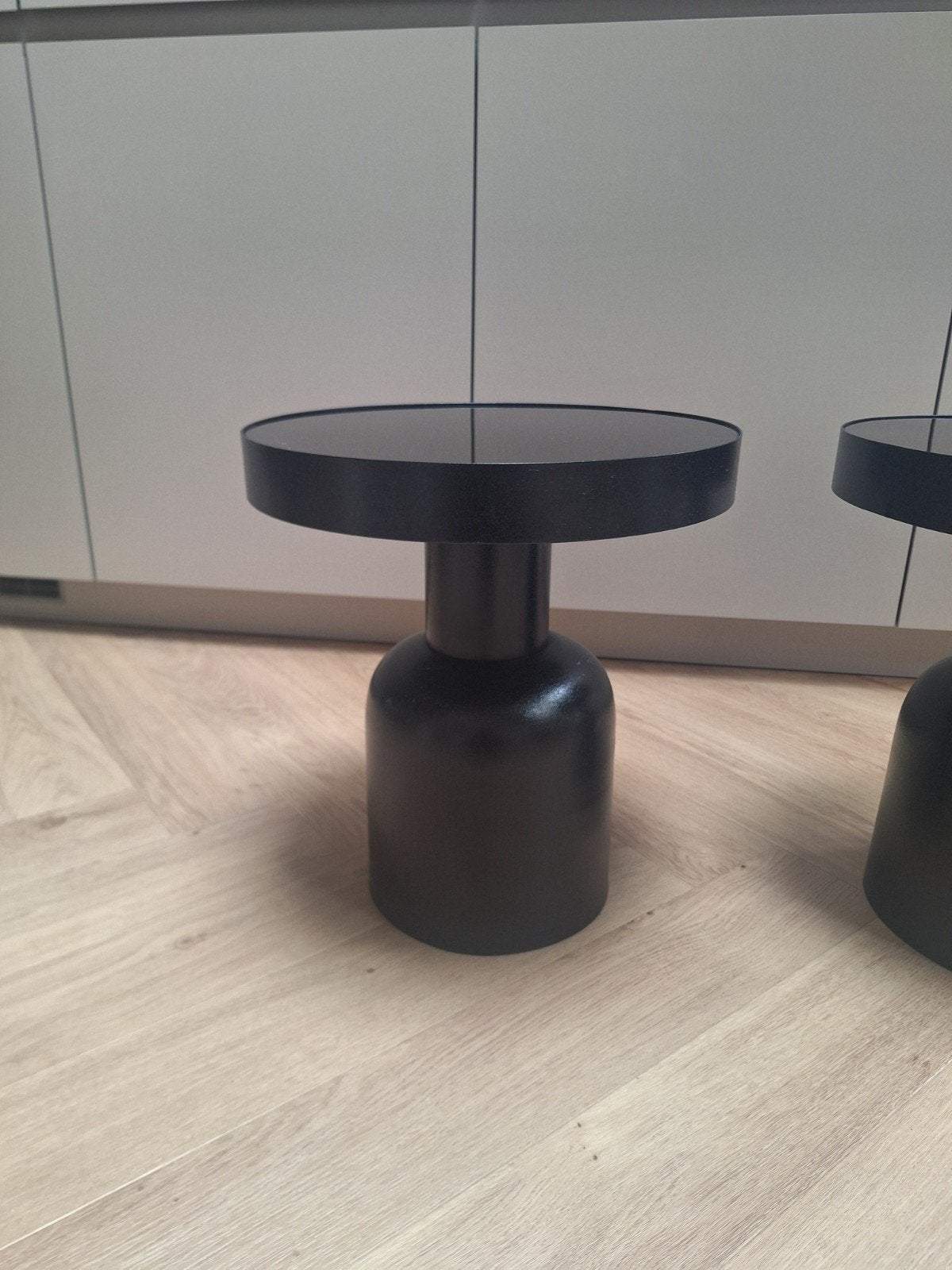 2x Salt & Pepper bijzettafels/nachtkastjes, salontafels zwar, Huis en Inrichting, Ophalen, Minder dan 45 cm, Minder dan 55 cm