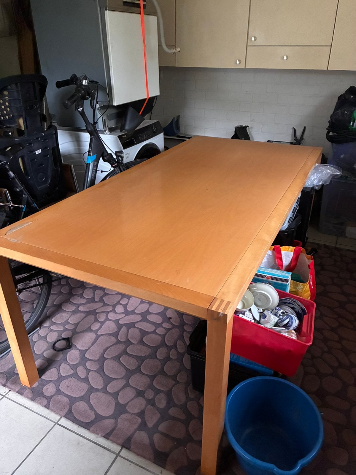 Eettafel, Ophalen, Gebruikt, 50 tot 100 cm, 150 tot 200 cm
