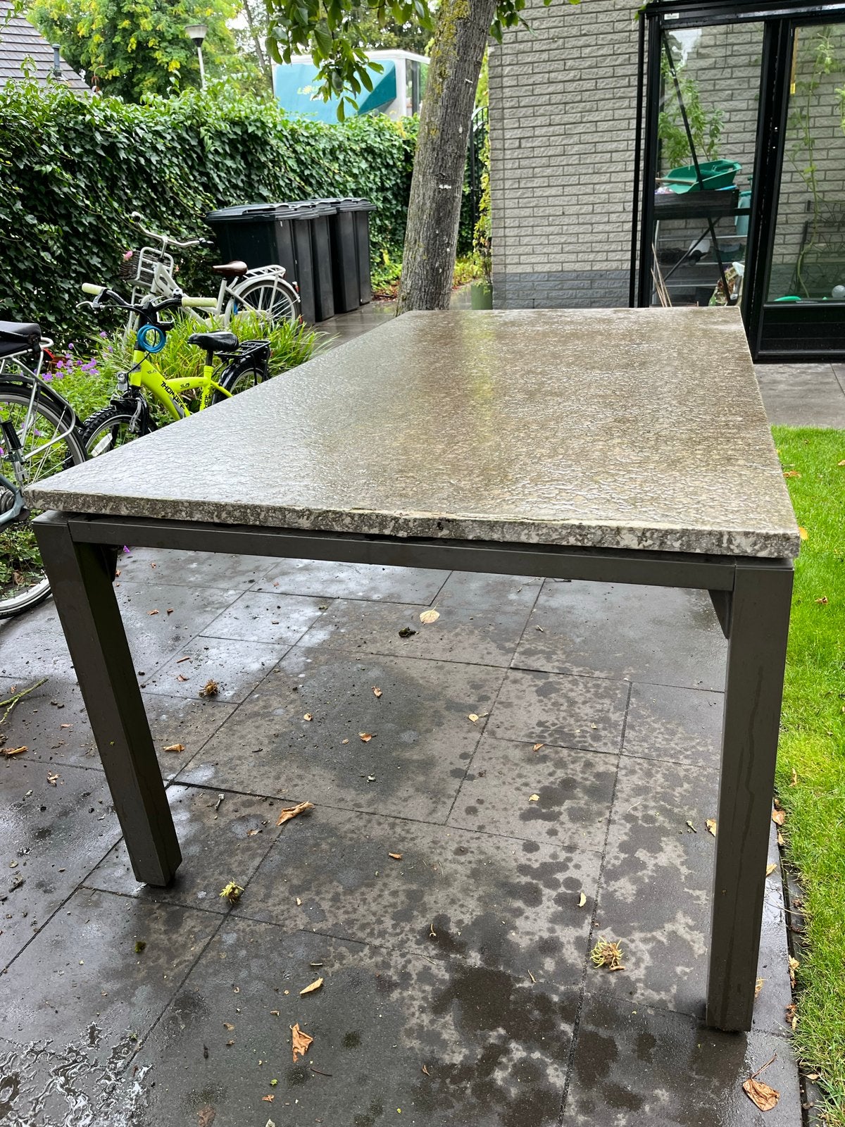 Bellagio tuintafel met granieten blad (180x100cm), Ophalen, Gebruikt, Rechthoekig, Overige materialen