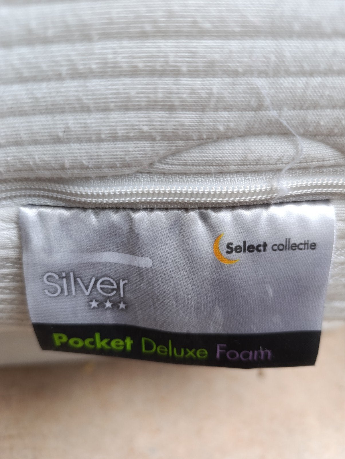 Silver Pocket Deluxe Foam Matras - Zo goed als nieuw, Ophalen, 90 cm, Eenpersoons, Zo goed als nieuw