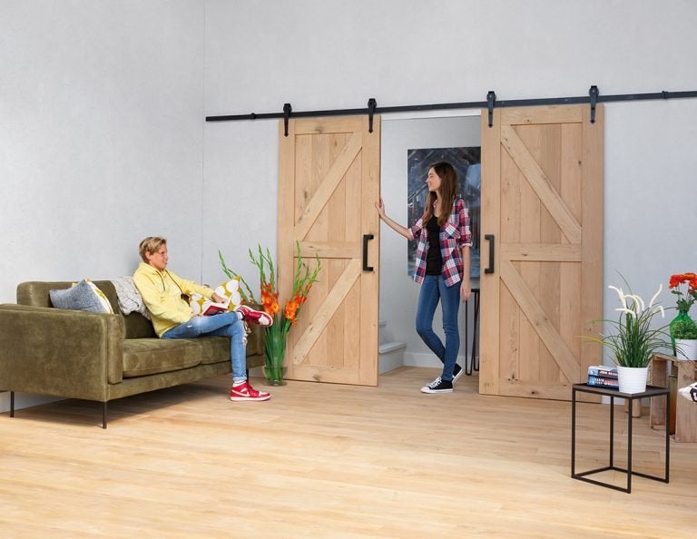 Binnendeuren stomp | Eiken Loftdeur / Barndeur / Schuifdeur, Doe-het-zelf en Verbouw, Deuren en Horren, Niet ingevuld, 80 tot 100 cm