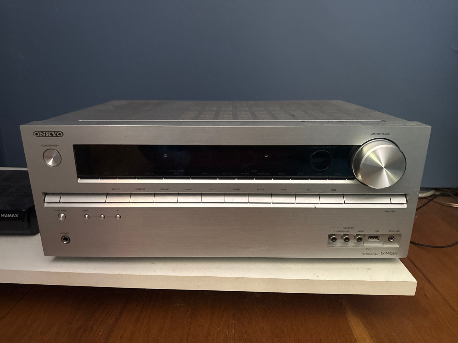 Onkyo TX-NR509 AV-receiver - Zilver, Ophalen, 120 watt of meer, Onkyo, Gebruikt