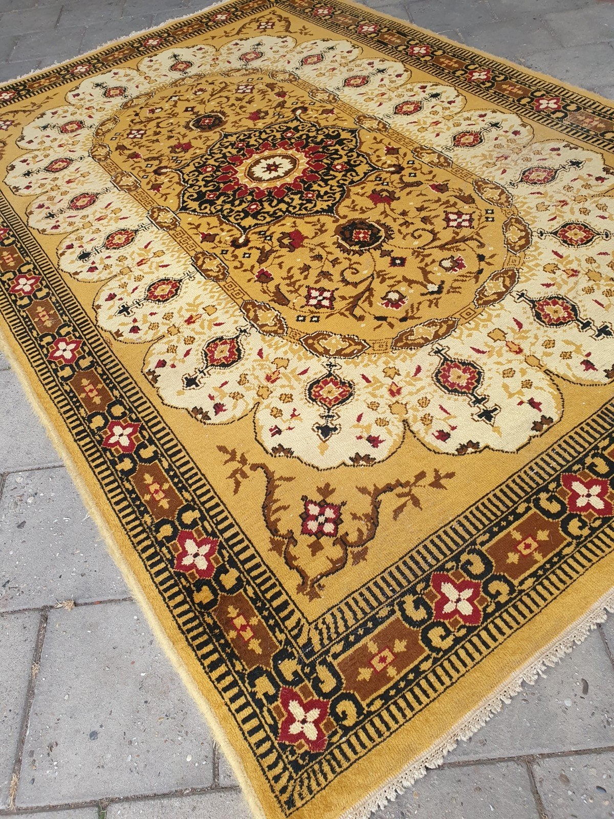 Vintage perzisch tapijt 270x185 cm., Gebruikt, Ophalen of Verzenden, Rechthoekig, 150 tot 200 cm