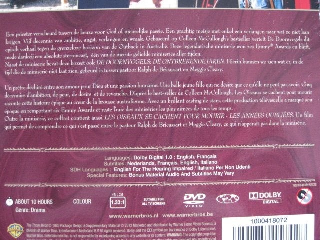 DE DOORNVOGELS - THE COMPLETE COLLECTION in 5-DVD BOX, Cd's en Dvd's, Vanaf 6 jaar, Ophalen, Zo goed als nieuw