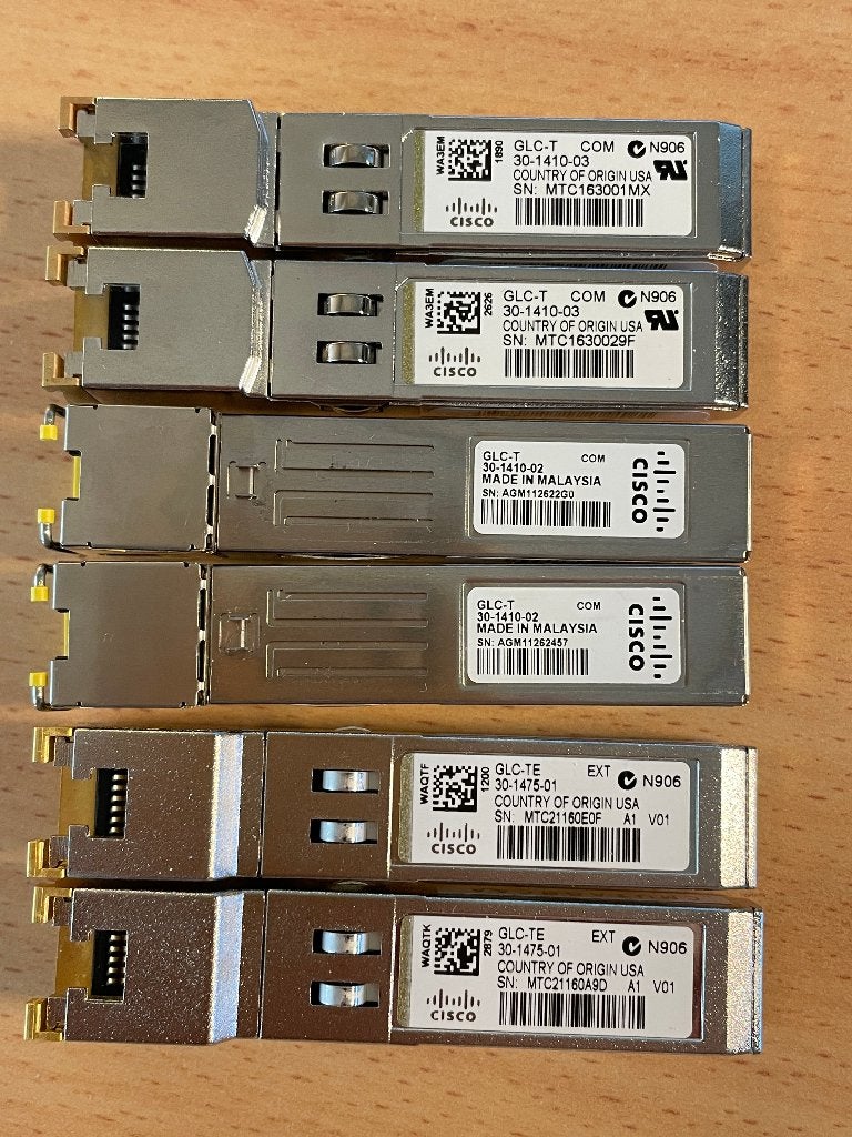 RJ-45 SFP's van Cisco, Verzenden, Zo goed als nieuw