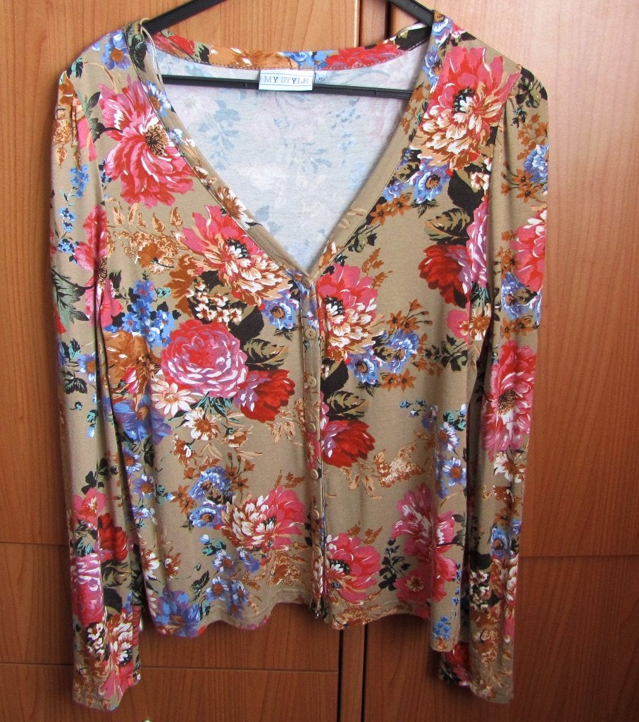 Mooie My Style stretch Blouse, jasje, maat XL, Kleding | Dames, Verzenden, Zo goed als nieuw, Maat 46/48 (XL) of groter