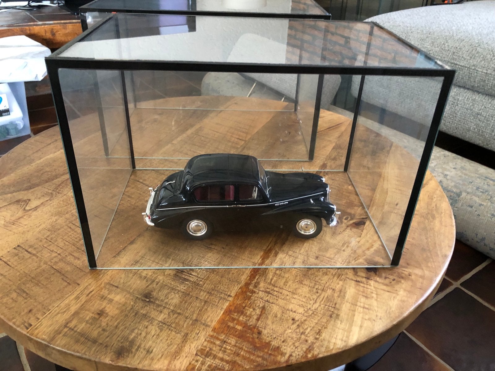 Glazen vitrines voor modelauto's STOFVRIJ div. maten, Ophalen, Zo goed als nieuw
