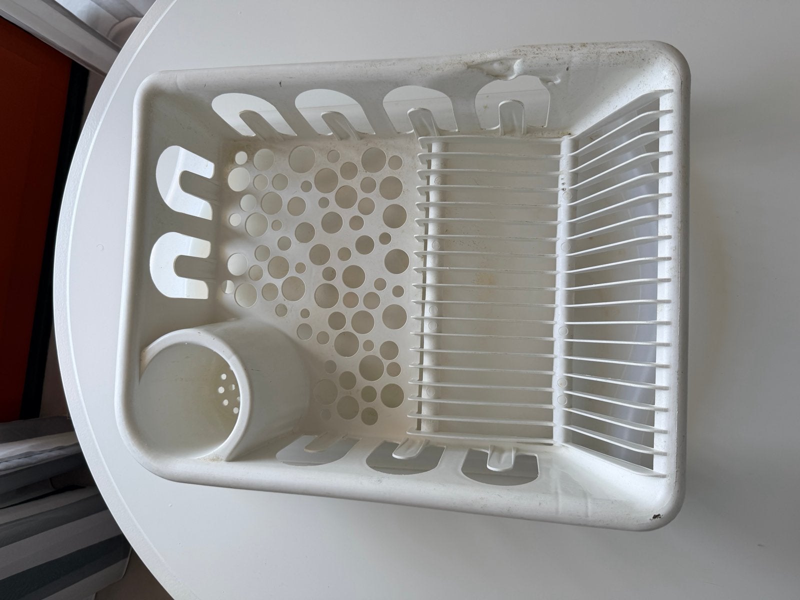 Ikea wit afdruiprek met lekbak, Ophalen, Gebruikt, Bordenrek, Kunststof