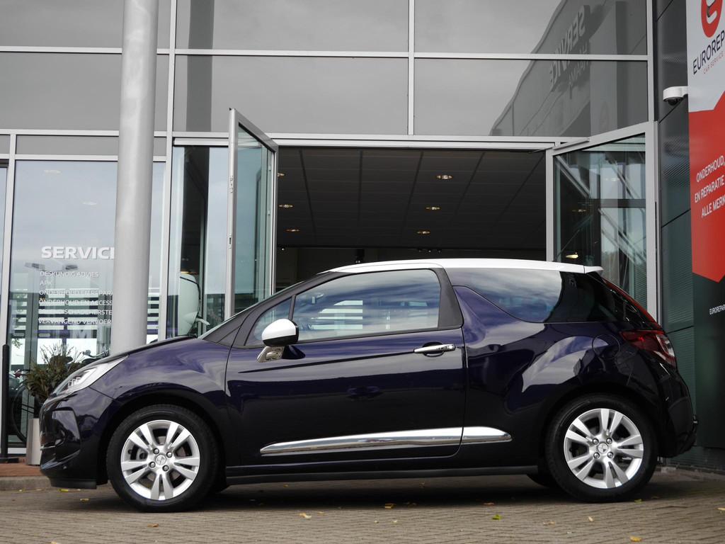 DS 3 1.2 PureTech So Chic 110PK | Lage kmstand | Navigatie |, Auto's, DS, Voorwielaandrijving, Stof, Blauw, 23 km/l