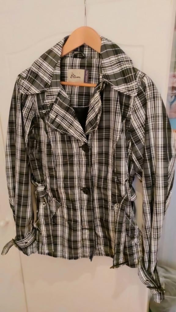 jasje, zomer, zwart/wit geruit, € 5 als nieuw, zie foto's, Ophalen of Verzenden, Zo goed als nieuw, Maat 38/40 (M), Zwart