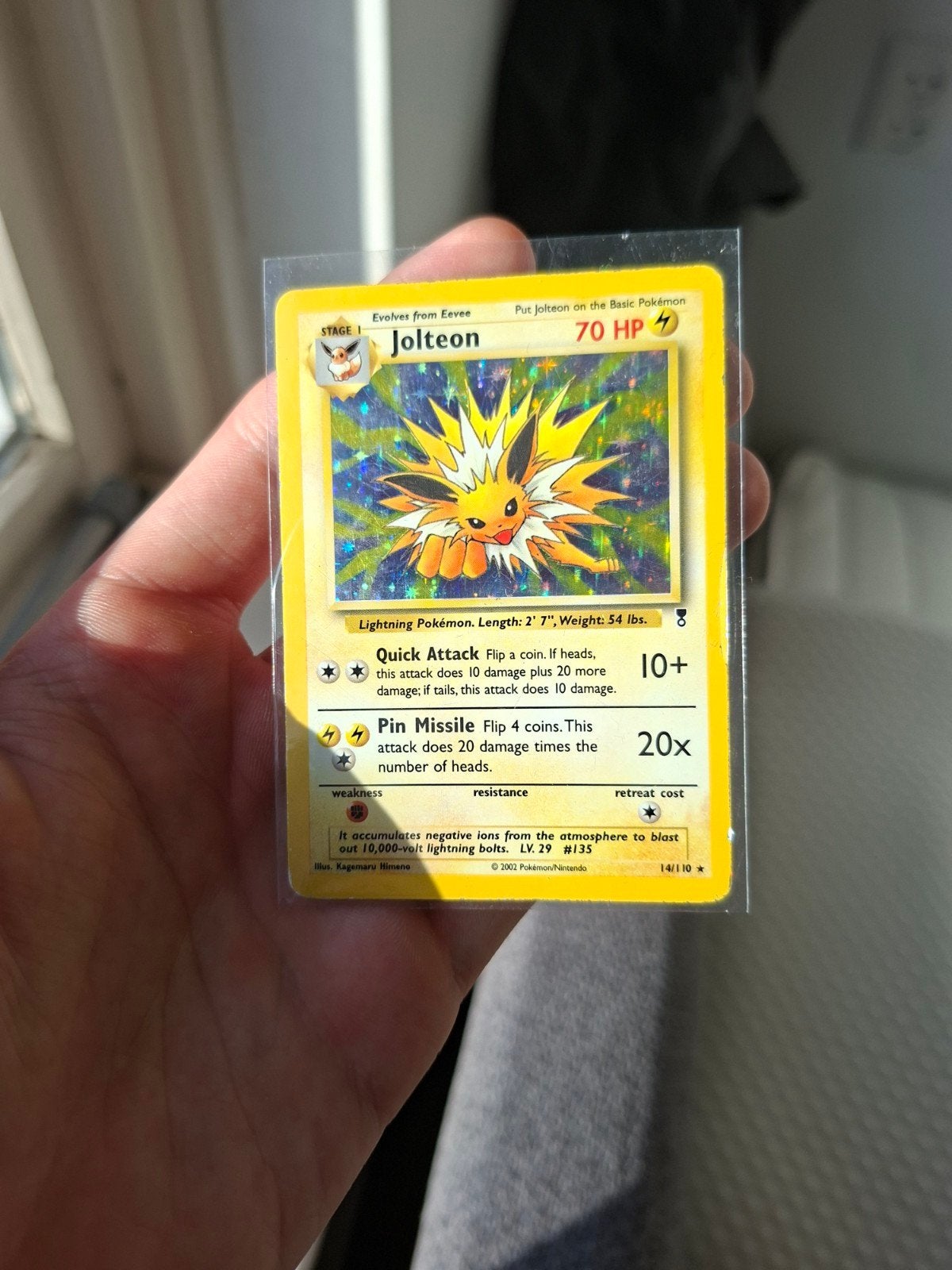 Jolteon holo, Ophalen of Verzenden, Gebruikt, Losse kaart, Foil