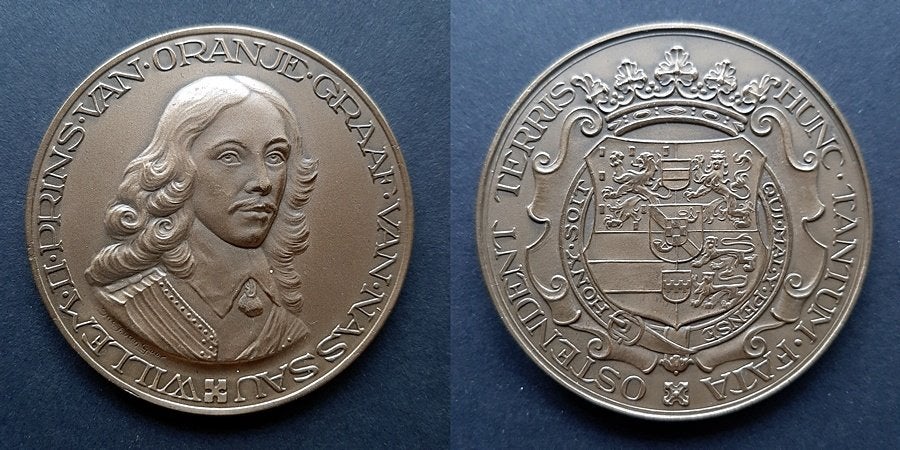 Penning  Prins Willem II, Verzenden, Brons, Nederland