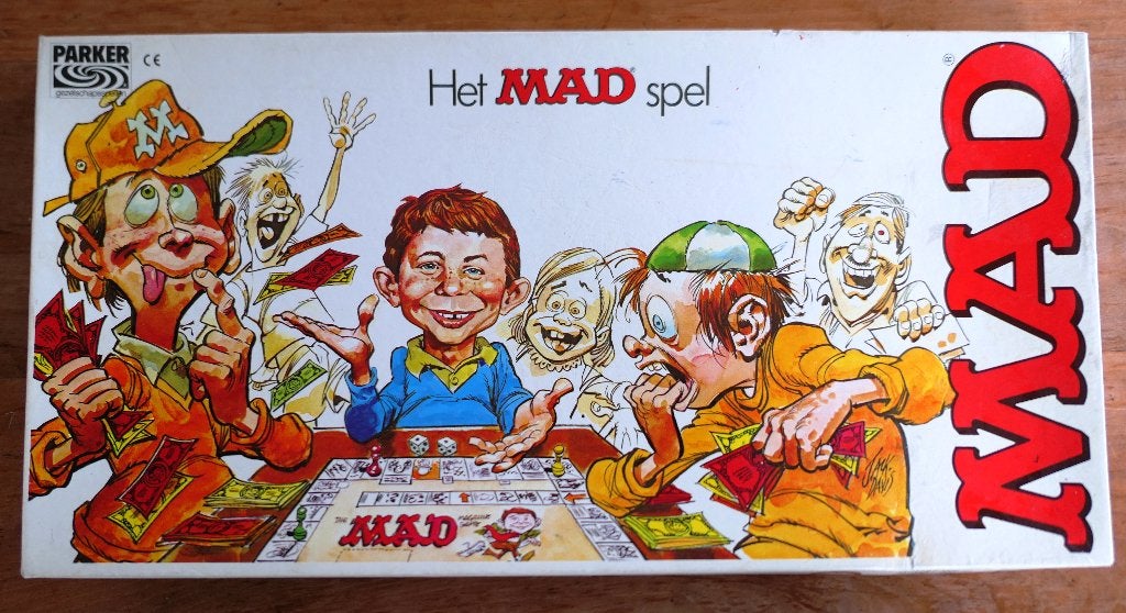 Het MAD Bordspel van Parker - Wie het eerst blut is wint, Drie of vier spelers, Ophalen of Verzenden, Gebruikt, Parker