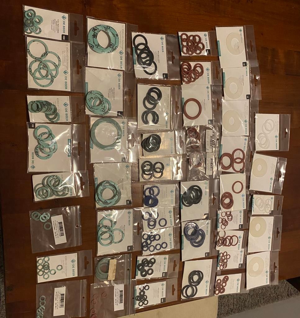 Assortiment O-ringen / pakkingen set – nieuw (DE BEER), Doe-het-zelf en Verbouw, Geisers en Boilers, Ophalen, Nieuw