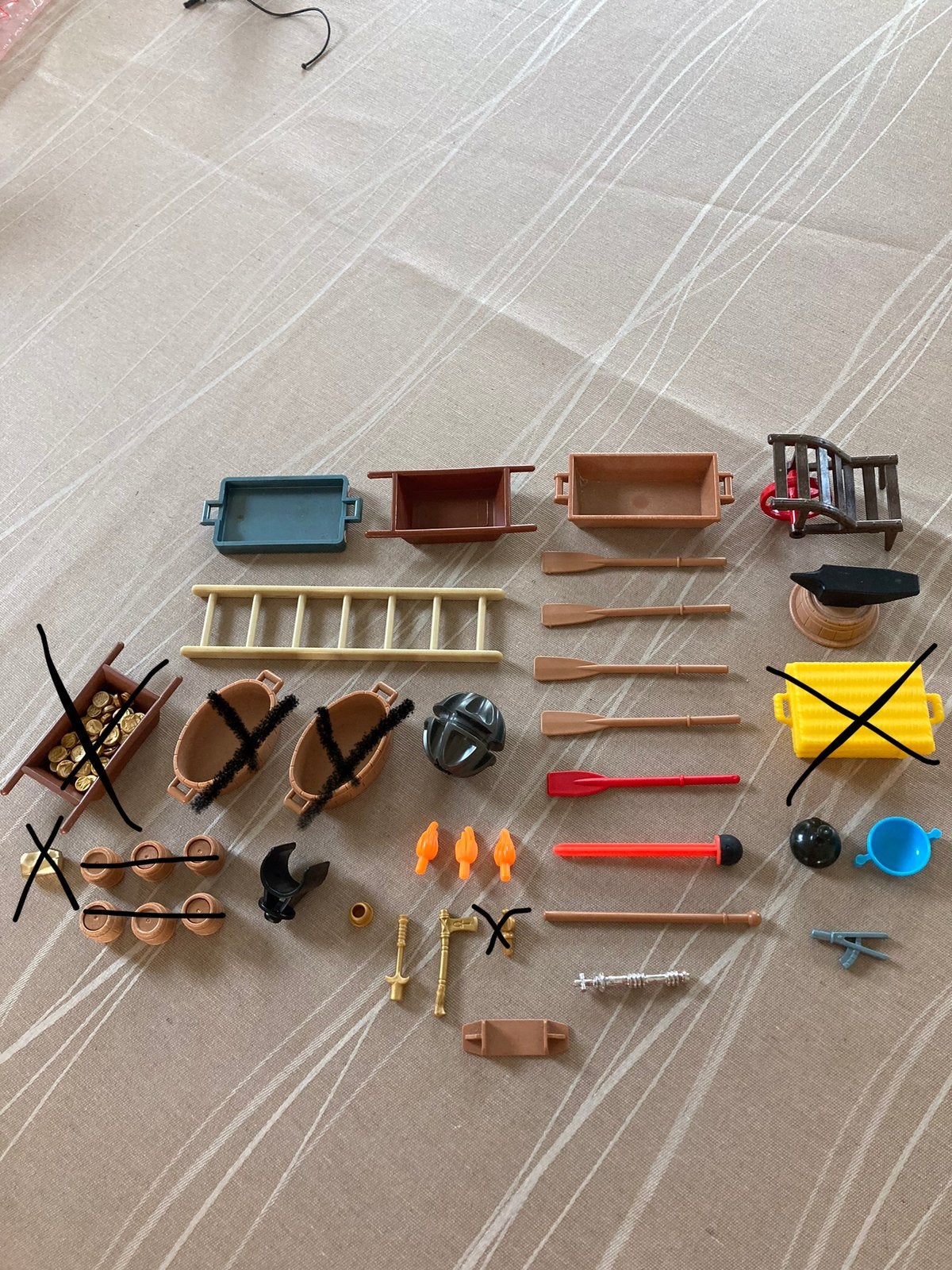 Playmobil peddel, vuurtje, pijl ed…, Ophalen of Verzenden, Zo goed als nieuw