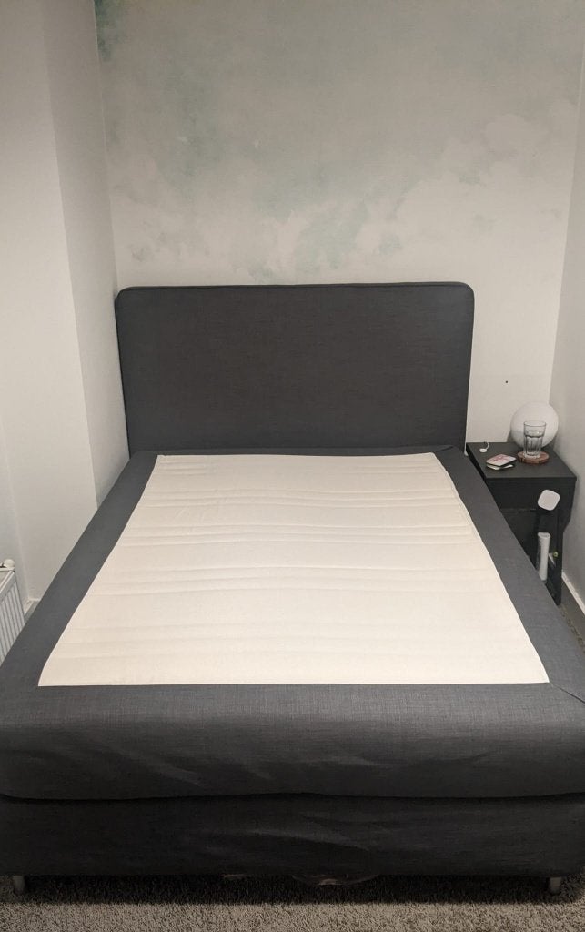 Ikea Double box spring + mattress 140x200 cm, Huis en Inrichting, Slaapkamer | Boxsprings, Ophalen, Tweepersoons, 140 cm, Zo goed als nieuw