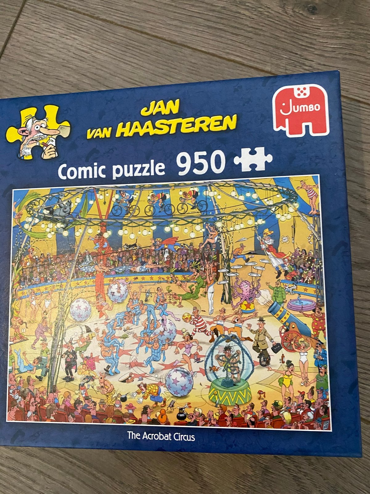 Jan van Haasteren Comic puzzle 950 stukjes - The Acrobat Cir, Ophalen of Verzenden, 500 t/m 1500 stukjes, Zo goed als nieuw, Legpuzzel