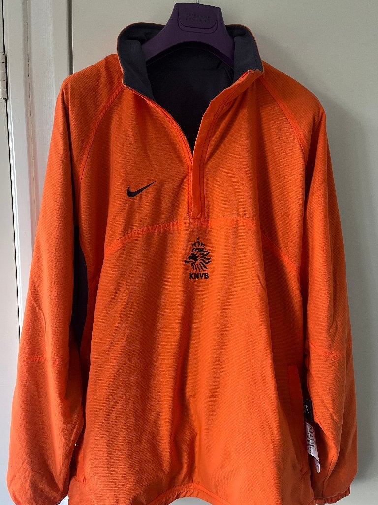 Zeldzaam Origineel KNVB jack blauw/oranje Maat L, Ophalen, Zo goed als nieuw, Overige binnenlandse clubs, Overige typen