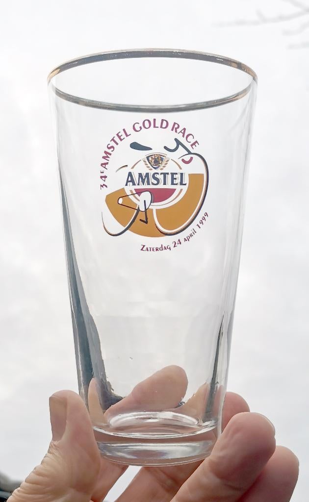 Bierglazen Amstel Gold race 1999, Ophalen of Verzenden, Zo goed als nieuw, Glas of Glazen, Amstel