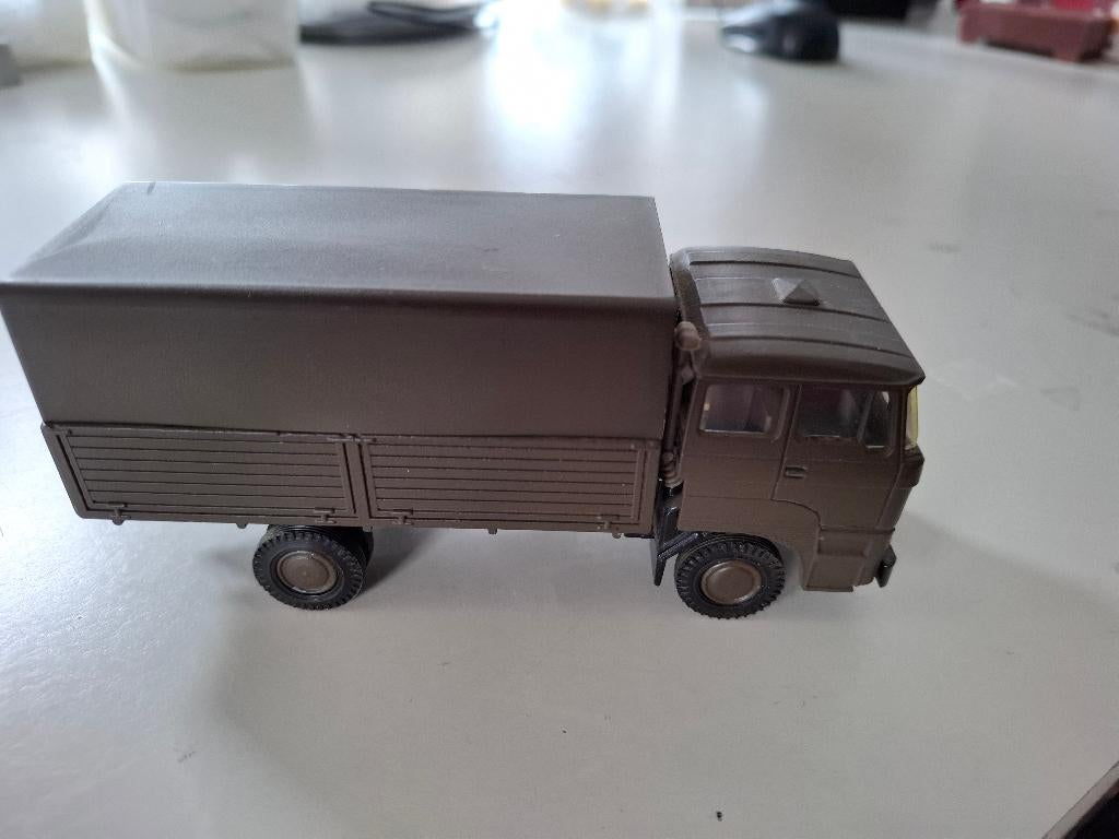 Lion car 58 - Daf 2800 bakwagen legeruitvoering, Ophalen of Verzenden, Zo goed als nieuw, Bus of Vrachtwagen, Lion Toys